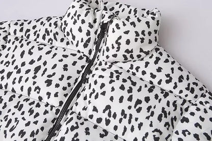 Printed Puffer Jacke