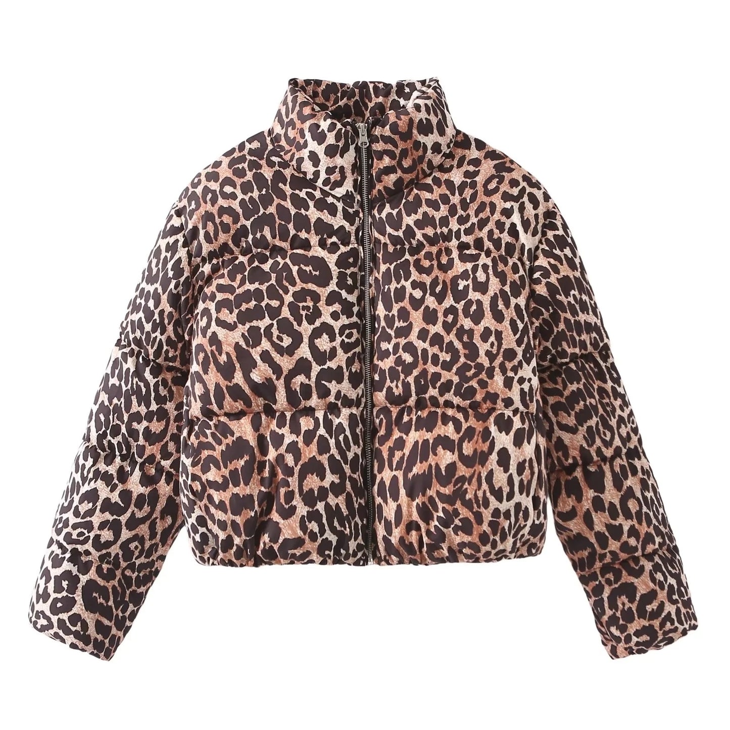 Leoprint Puffer Jacke