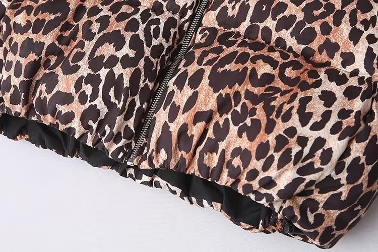 Leoprint Puffer Jacke